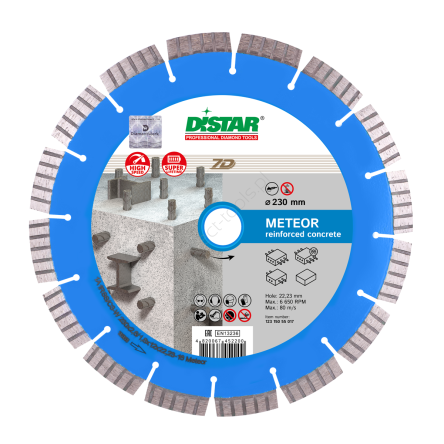 Tarcza diamentowa DISTAR 7D INDUSTRIAL CLASS 1A1RSS-W METEOR H12 230